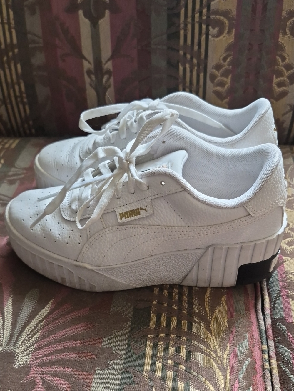 Puma Platform White Lace-Up Sneakers